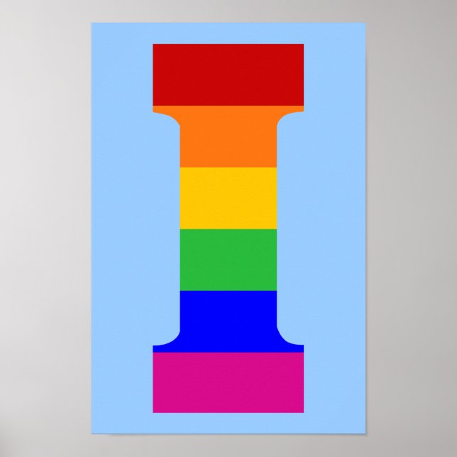 Rainbow Letter I Poster (Front)