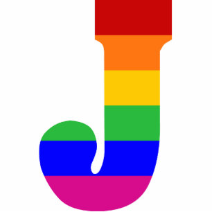Rainbow Letter J Photo Sculpture Decoration