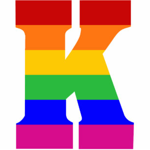Rainbow Letter K Photo Sculpture Decoration