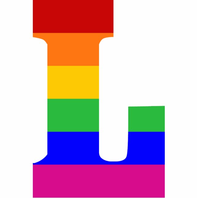 Rainbow Letter L Photo Sculpture Decoration (Front)