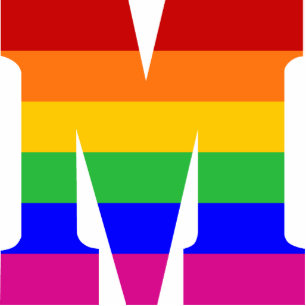 Rainbow Letter M Photo Sculpture Decoration