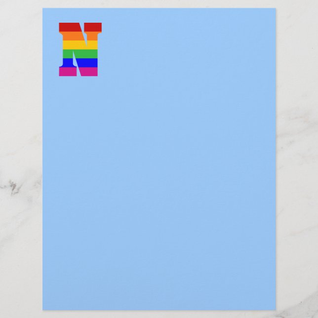 Rainbow Letter N (Front)