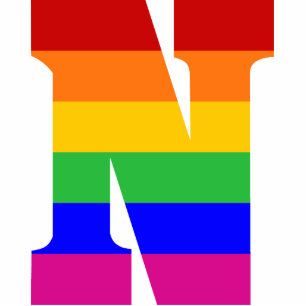 Rainbow Letter N Photo Sculpture Decoration