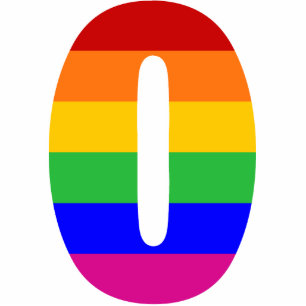 Rainbow Letter O Photo Sculpture Decoration