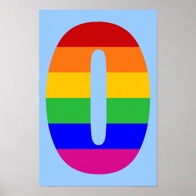 Rainbow Letter O Poster (Front)