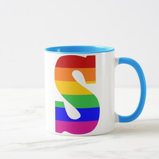 Rainbow Letter S Mug (Right)