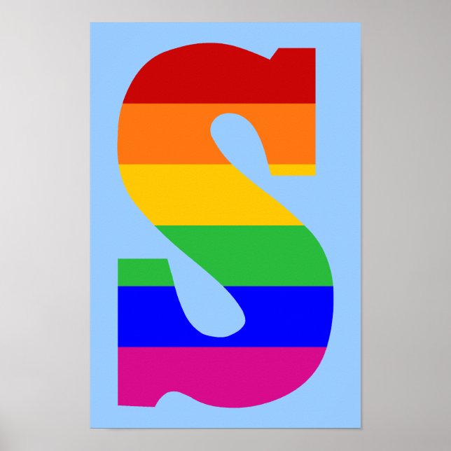 Rainbow Letter S Poster (Front)