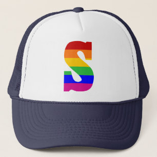 Rainbow Letter S Trucker Hat