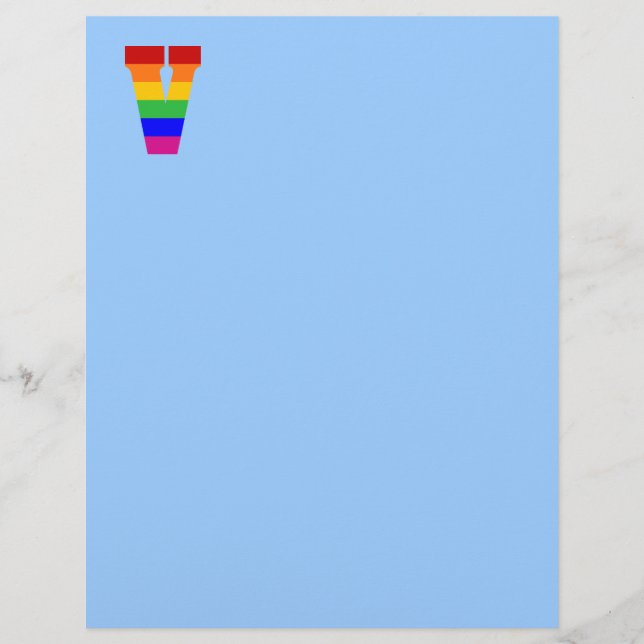Rainbow Letter V (Front)