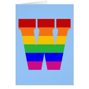 Rainbow Letter W