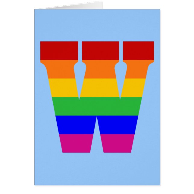 Rainbow Letter W (Front)