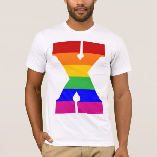Rainbow Letter X T-Shirt