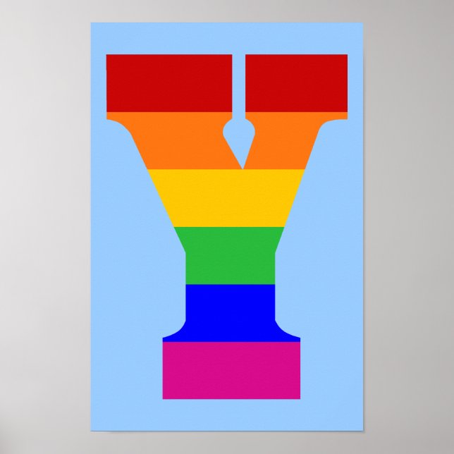 Rainbow Letter Y Poster (Front)