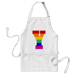 Rainbow Letter Y Standard Apron