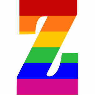 Rainbow Letter Z Photo Sculpture Decoration