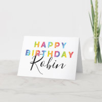 Rainbow Letters Simple Style Personalised Birthday