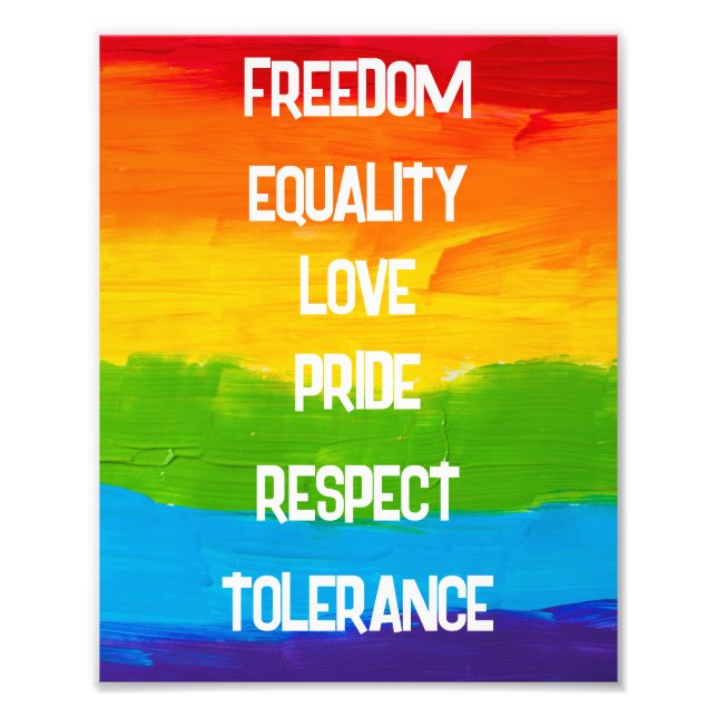 Rainbow LGBT Flag Photo Print | Gay Lesbian Pride  (Front)