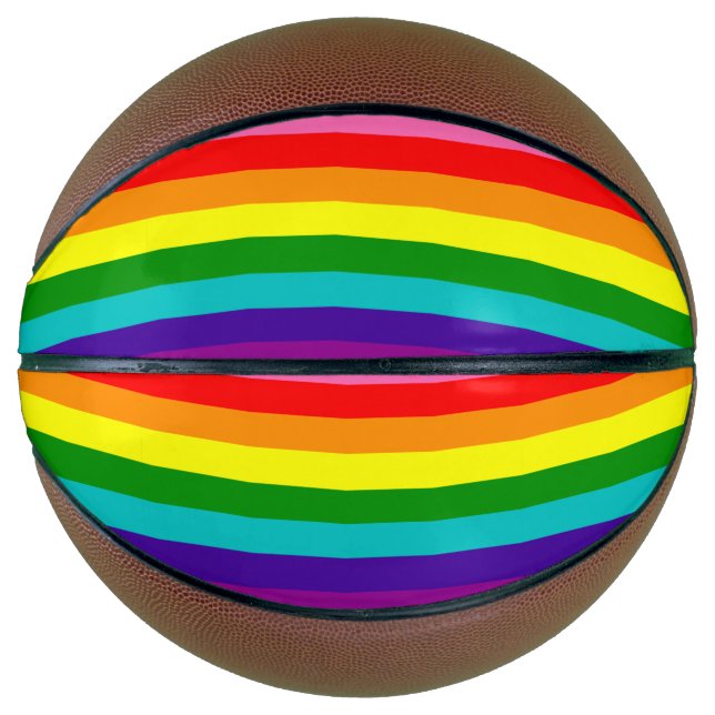 Rainbow LGBT gay flag Basketball (Front)
