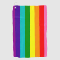 Rainbow LGBT gay flag Golf Towel