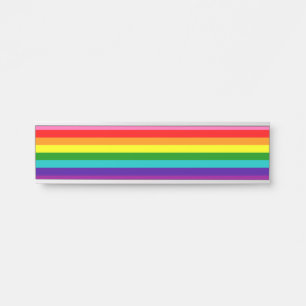 Rainbow LGBT gay flag Name Plate