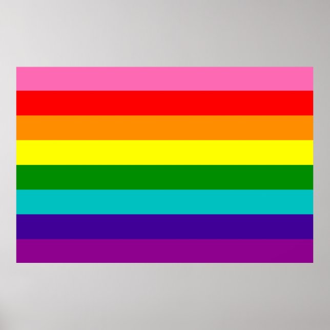 Rainbow LGBT gay flag Poster (Front)