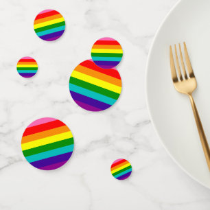 Rainbow LGBT gay flag Table Confetti