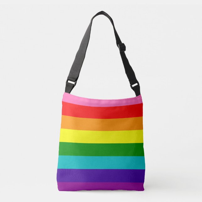 Rainbow LGBT gay flag Tote (Front)