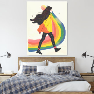 rainbow lgbt girl, Gay Lesbian, pride Canvas Print