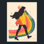 rainbow lgbt girl, Gay Lesbian, pride Poster<br><div class="desc">rainbow lgbt girl,  Gay Lesbian,  pride</div>