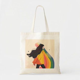 rainbow lgbt girl, Gay Lesbian, pride Tote Bag
