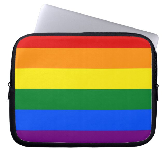 Rainbow LGBT Pride Flag Laptop Sleeve (Front)