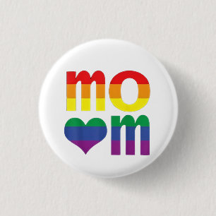Rainbow LGBT Pride Month Mother's Day LGBT 3 Cm Round Badge
