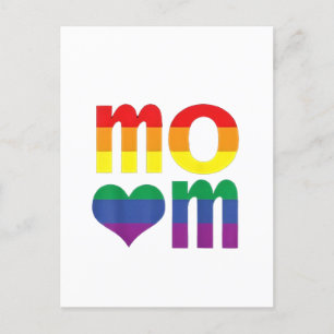 Rainbow LGBT Pride Month Mother's Day LGBT Announcement Postcard