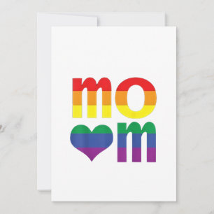 Rainbow LGBT Pride Month Mother's Day LGBT Invitation