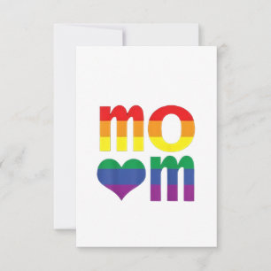 Rainbow LGBT Pride Month Mother's Day LGBT Thank You Card