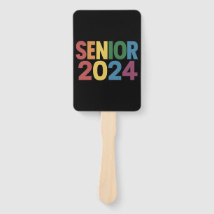 Rainbow LGBT Pride Senior 2024 Graduation Hand Fan