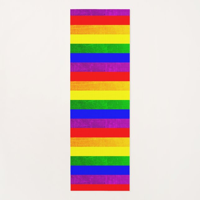 Rainbow LGBT Pride Yoga Mat (Front)