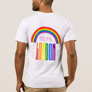 Rainbow LGBTQ Add Year or Text London Pride T-Shirt