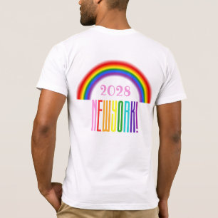 Rainbow LGBTQ Add Year or Text New York Pride T-Shirt