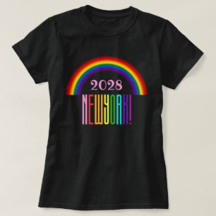 Rainbow LGBTQ Add Year or Text New York Pride T-Shirt
