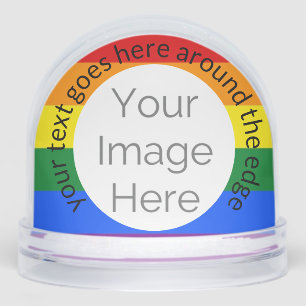 rainbow lgbtq Custom Photo Snow Globe Gift