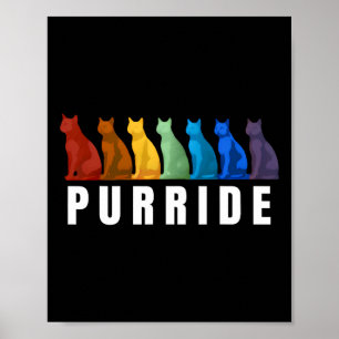 Rainbow Lgbtq Gay Pride Month Purride Cats Poster