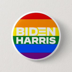 Rainbow  LGBTQ Joe Biden Kamala Harris 2020 6 Cm Round Badge