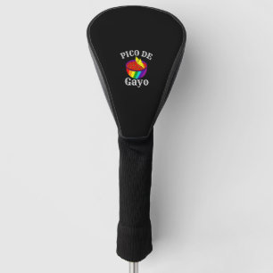 Rainbow LGBTQ Pico De Gayo Gay Pride Flag Salsa Me Golf Head Cover