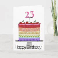 Rainbow LGBTQ pride cake Birthday Card