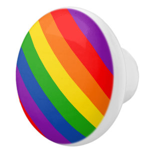 Rainbow LGBTQ+ Pride Flag, Gay Pride Colours Ceramic Knob