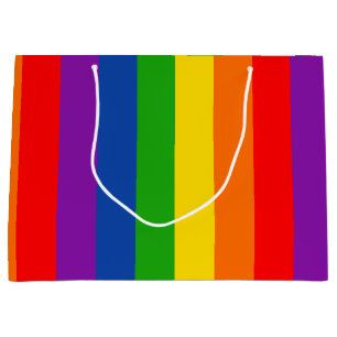 Rainbow LGBTQ+ Pride Flag, Gay Pride Colours Large Gift Bag