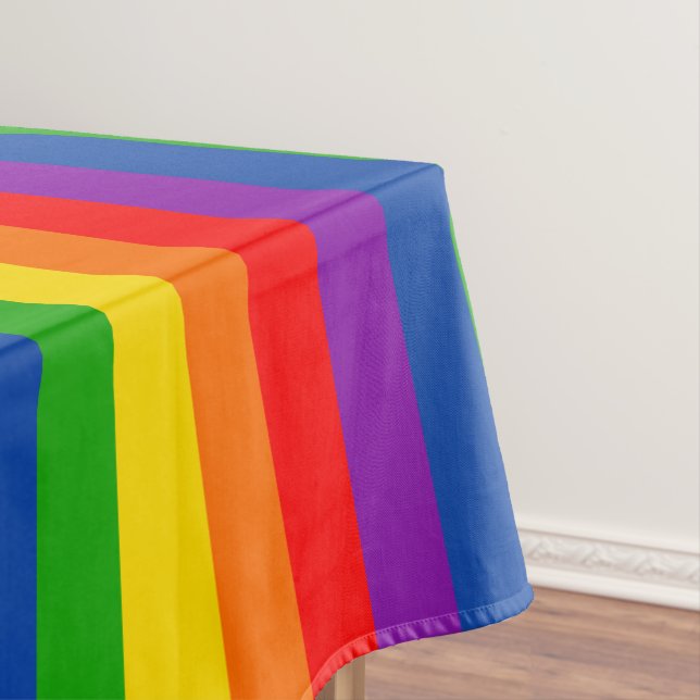 Rainbow LGBTQ+ Pride Flag, Gay Pride Colours Tablecloth (In Situ)