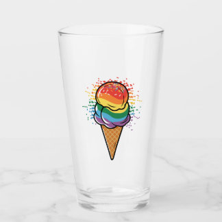 Rainbow LGBTQ+ Pride Ice Cream Glass
