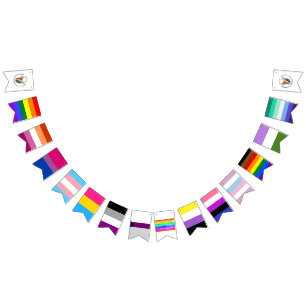 Rainbow LGBTQIA+ Bunting Flags